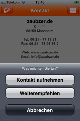 zaubzer.de App screenshot 3