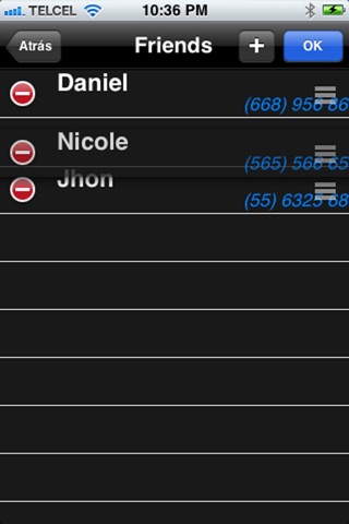 SMS group contacts screenshot 2