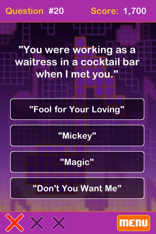 '80s Song Lyrics - Tidbit Trivia screenshot 3