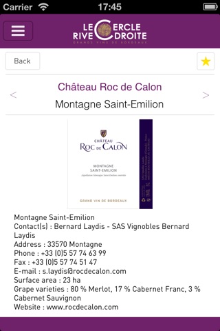 Le Cercle Rive Droite de Grands Vins de Bordeaux screenshot 2