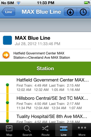 TransitGuru Portland TriMet MAX screenshot 3