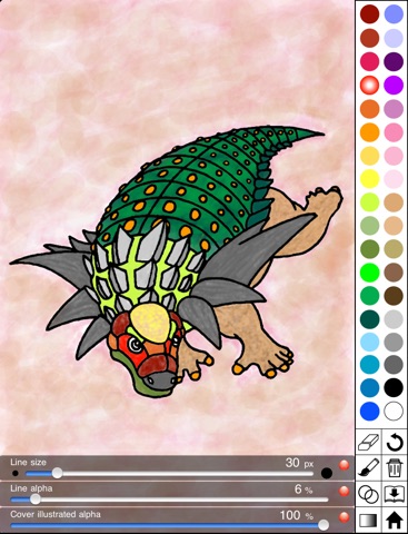 Dino super coloring book lite screenshot 2