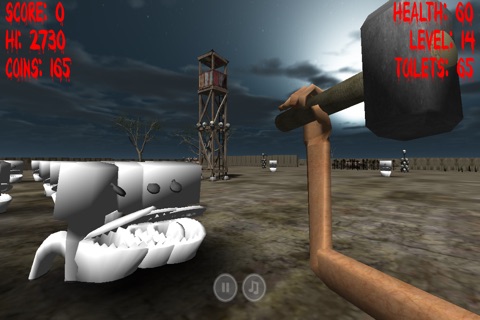 Angry Zombie Toilet Smash Frenzy Free screenshot 2