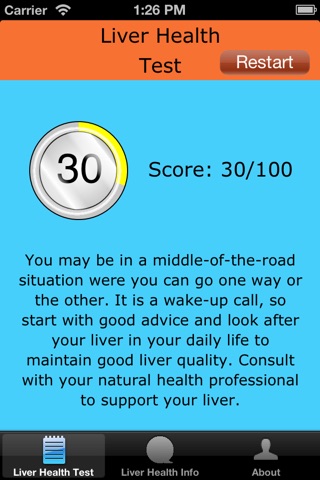 Liver Health Test App screenshot 2