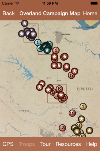 Overland Campaign Battle App screenshot 2