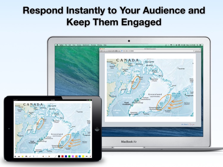 Air Sketch: Interactive Whiteboard and Wireless Presentations