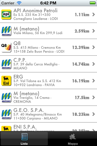 Metano Lombardia - La guida ai distributori della regione screenshot 2