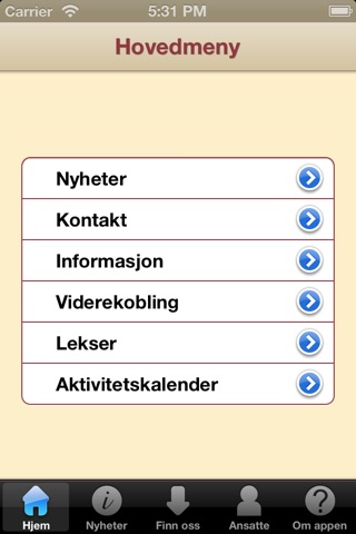 Skoleappen screenshot 2