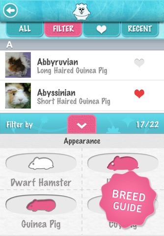 Ginny Pigs and Hamsters - Breed Guide and Quiz Game screenshot 3