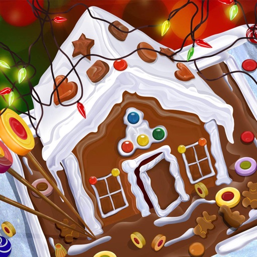 Christmas room decoration game for kids icon