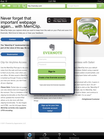 MemClip ~ web clipping to Evernote made easy screenshot 2