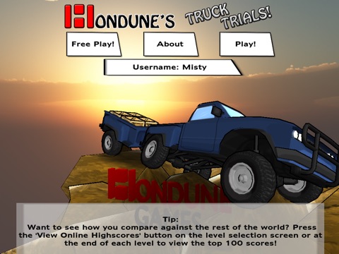 Игра Hondune's Truck Trials