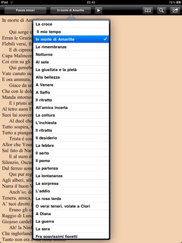 Foscolo: Tutte le poesie for iPad screenshot 2