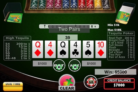 Tequila~Poker+ cool!! screenshot 3