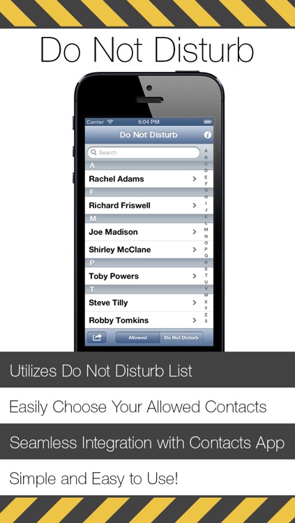 Do Not Disturb Allowed Callers and Calls App