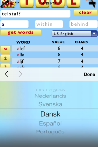 WWF Tool: Helper & Finder for Words With Friends screenshot 4