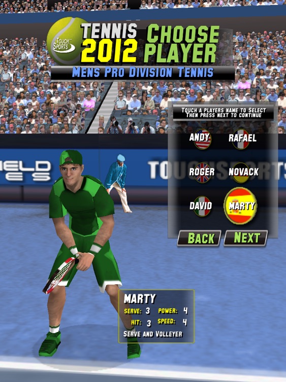 TouchSports Tennis 2012 HD screenshot-3