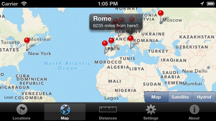 Distances from