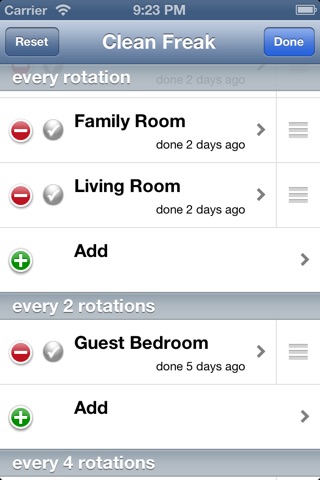 Clean Freak Cleaning Schedule screenshot 2