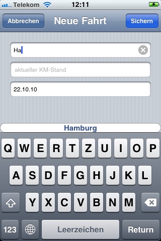 Fahrten-Buch screenshot 2