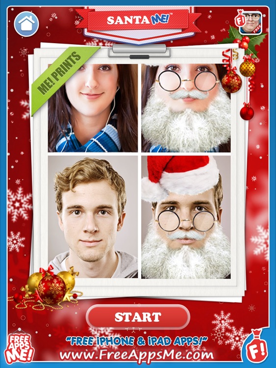 Santa ME! HD FREE - Easy to Christmas Yourself with Elf, Ruldolph, Scrooge, St Nick, Mrs. Claus Face Effects!