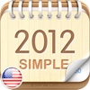 2012 US Calendar : Simple