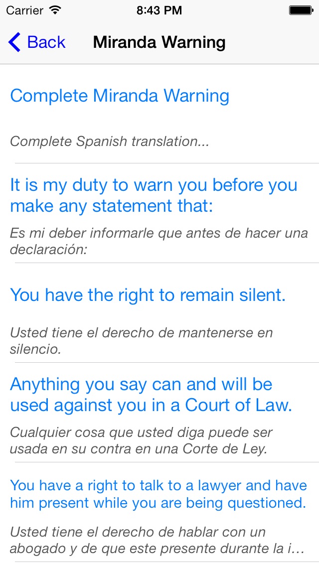 Spanish For Police review screenshots