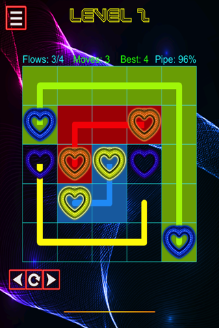 Neon Heart Pipe Lines screenshot 3