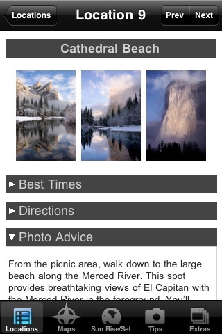 Yosemite Photographer's Guide screenshot 2