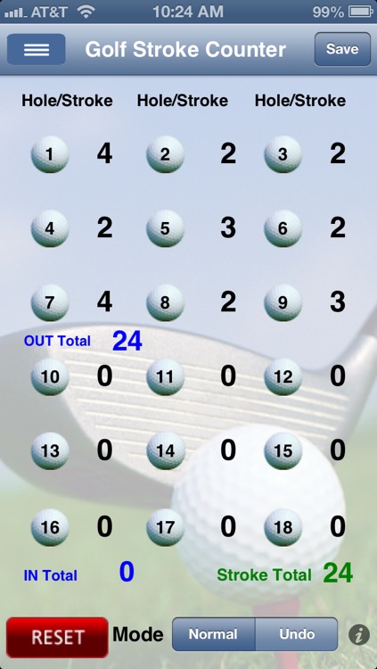 Golf Stroke Counter