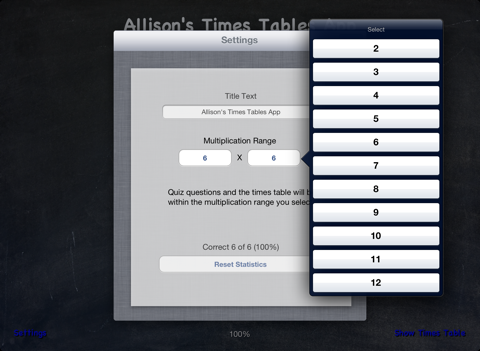 Interactive Times Table screenshot 4