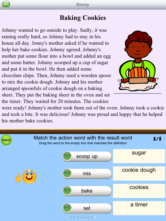 AbiTalk Second Grade Reading Comprehension Fiction Free screenshot-3