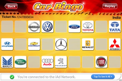 Car Bingo screenshot 2