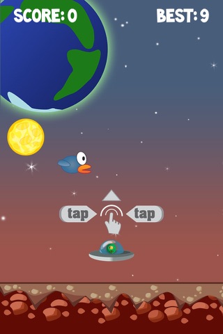 Duckie The Bird: The Flappy Survival: Mars Adventures. Aliens 2 revenge screenshot 2