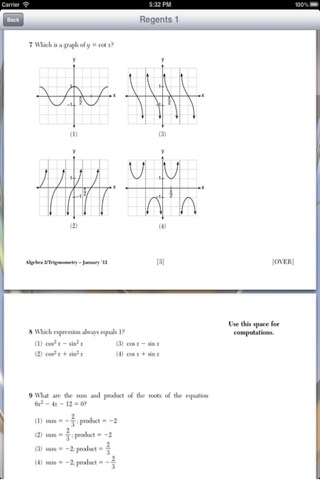 Algebra 2 Regents Buddy screenshot 2