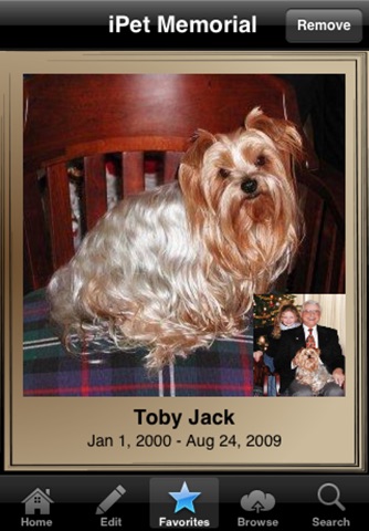 iPet Memorial Lite - The Memory of Your Dog, Cat or Other Precious Pet Can Remain and Be Shared With Others screenshot 3