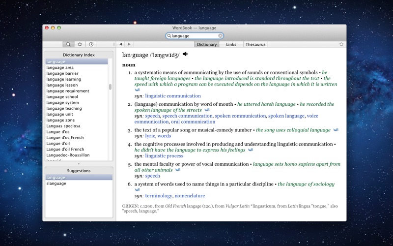 free dictionary thesaurus download for mac