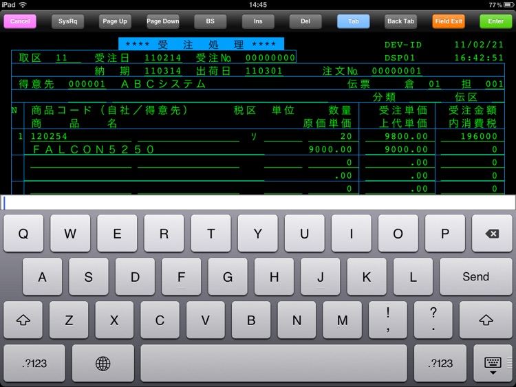 FALCON 5250 for iPad コーポレイト