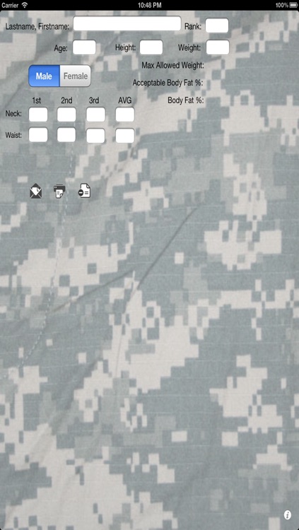 Army Body Fat Form