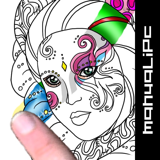 coloring book: carnival icon