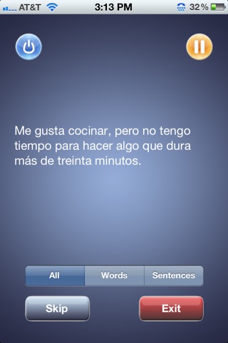 Learn Spanish Now! Audio Player, Vocabulary Translation Game, & English Language Dictionary Learning System screenshot 2
