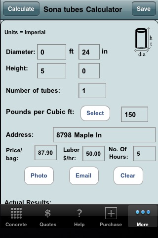 Concrete Calculators screenshot 2