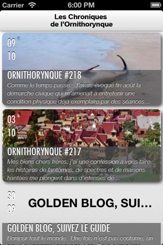 Les Chroniques de L'Ornithorynque - Littérature, critiques et philosophie screenshot 2