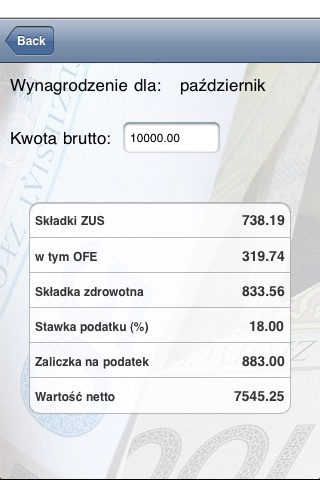 Kalkulator Wynagrodzen screenshot 3