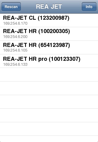 REA JET Device Discovery screenshot 3