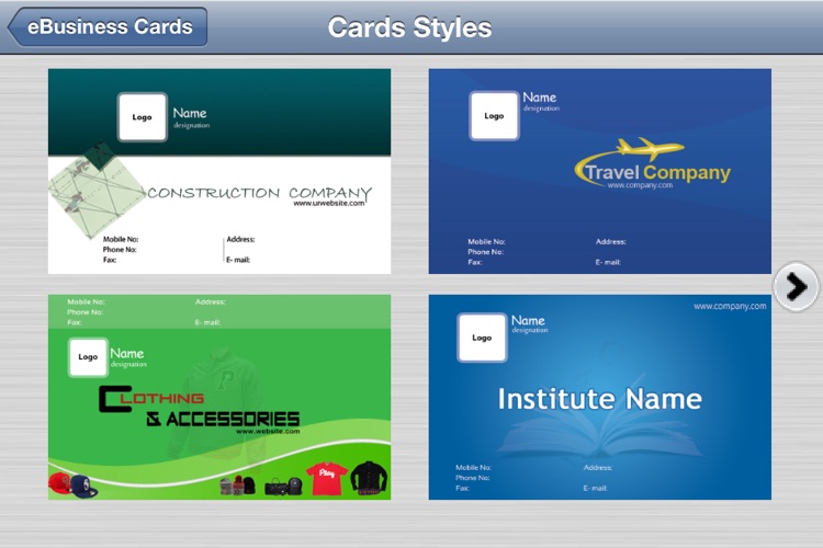 e-Business Cards Maker-Full screenshot-4