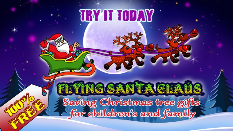 Flying Santa Claus – Saving Christmas tree gifts for children’s and family