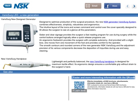 NSK dental dynamic and surgical instrument screenshot 3