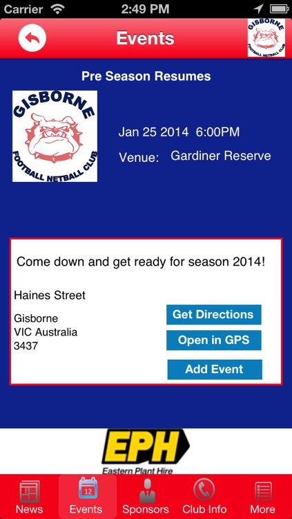Gisborne Football Netball Club and Gisborne Rookies Junior Football Club screenshot-4