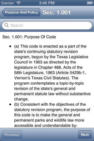 Texas Parks and Wildlife Code screenshot 2